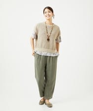 NGFJB01180 GIANNI LO GIUDICE(ジャンニ ロ ジュディチェ) [洗える]Peメッシュニット ベージュ
