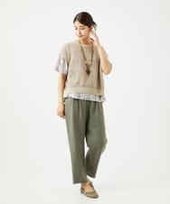 NGFJB01180 GIANNI LO GIUDICE(ジャンニ ロ ジュディチェ) [洗える]Peメッシュニット ベージュ