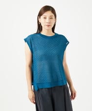 NGFJB10230 GIANNI LO GIUDICE(ジャンニ ロ ジュディチェ) [洗える]Levitaニットベスト ブルー