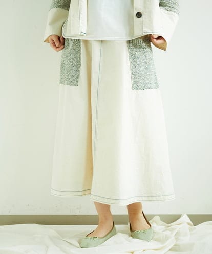 NGGEF12330 GIANNI LO GIUDICE [洗える]綿麻ニットスカート