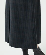 NGHAE21290 GIANNI LO GIUDICE(ジャンニ ロ ジュディチェ) [洗える]レーヨン混ストレッチチェックスカート チャコールブラウン