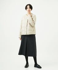 NGHAE21290 GIANNI LO GIUDICE(ジャンニ ロ ジュディチェ) [洗える]レーヨン混ストレッチチェックスカート チャコールブラウン