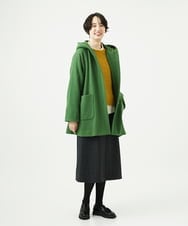 NGHAE21290 GIANNI LO GIUDICE(ジャンニ ロ ジュディチェ) [洗える]レーヨン混ストレッチチェックスカート チャコールブラウン