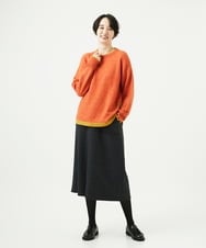 NGHAE21290 GIANNI LO GIUDICE(ジャンニ ロ ジュディチェ) [洗える]レーヨン混ストレッチチェックスカート チャコールブラウン
