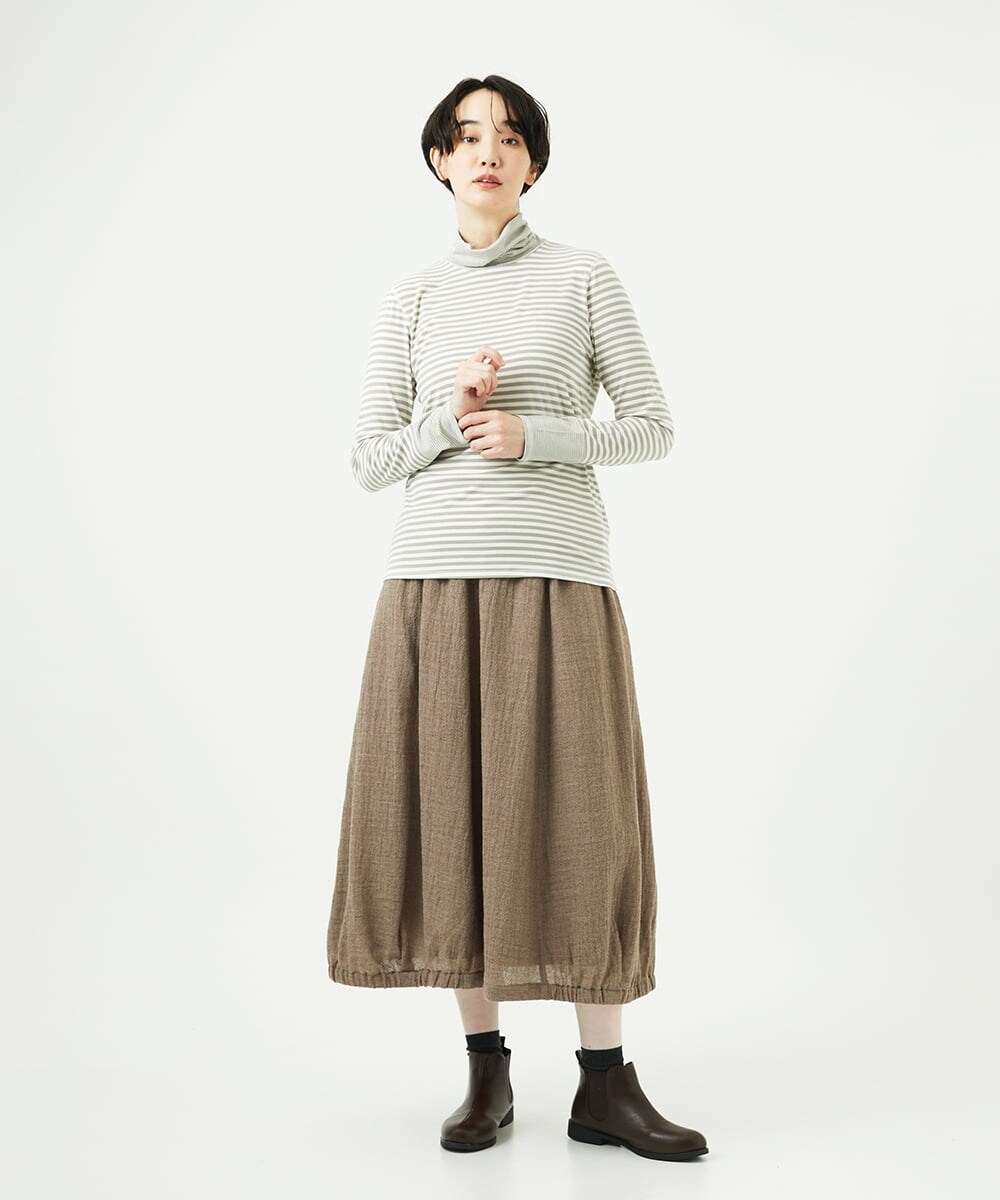 NGHAE36330 GIANNI LO GIUDICE(ジャンニ ロ ジュディチェ) リファインガーゼスカート ベージュ