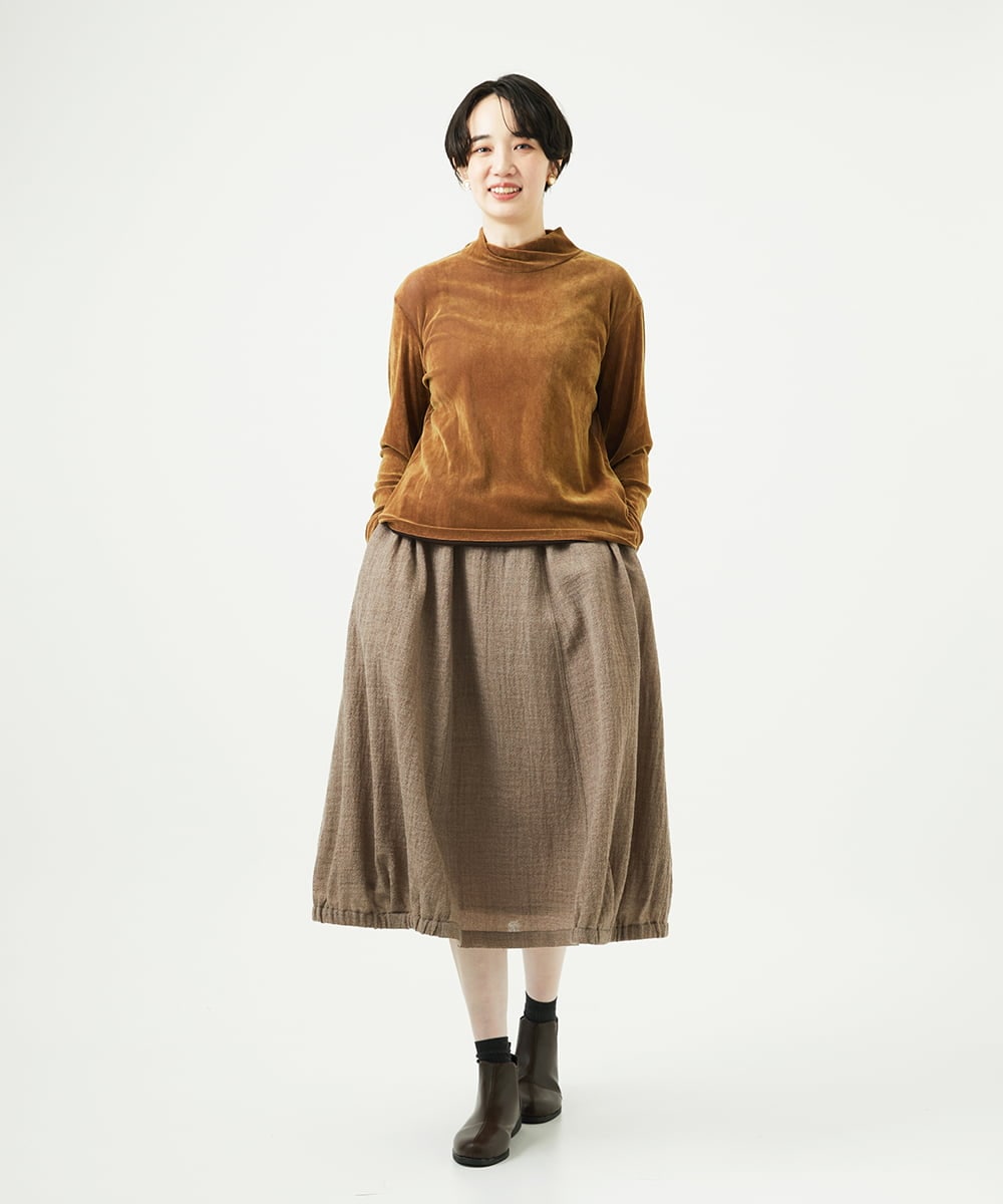 NGHAE36330 GIANNI LO GIUDICE(ジャンニ ロ ジュディチェ) リファインガーゼスカート ベージュ