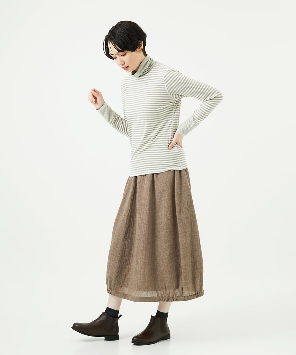 NGHAE36330 GIANNI LO GIUDICE(ジャンニ ロ ジュディチェ) リファインガーゼスカート ベージュ