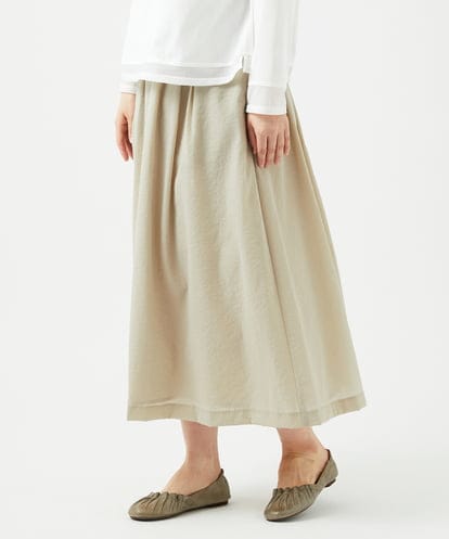 NGHED01330 GIANNI LO GIUDICE [日本製]クレイペーパーナイロンスカート