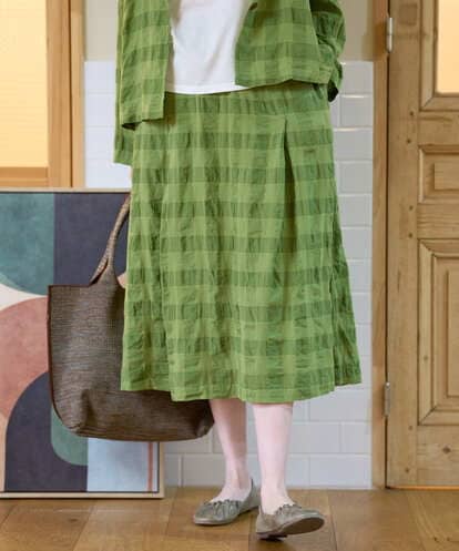 NGHGE53390 GIANNI LO GIUDICE [洗える]シャドーチェックスカート