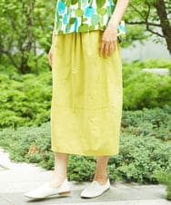 NGHHA10360 GIANNI LO GIUDICE(ジャンニ ロ ジュディチェ) [洗える]ドットジャガードスカート イエロー