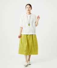 NGHHA10360 GIANNI LO GIUDICE(ジャンニ ロ ジュディチェ) [洗える]ドットジャガードスカート イエロー