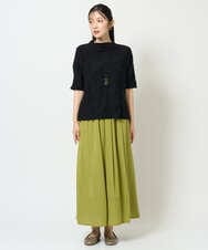 NGHHD05200 GIANNI LO GIUDICE(ジャンニ ロ ジュディチェ) [洗える]コットンシアサッカースカート グリーン