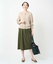 NGHJB25290 GIANNI LO GIUDICE(ジャンニ ロ ジュディチェ) [洗える・日本製]ナイロンライトクロスストレッチスカート カーキ