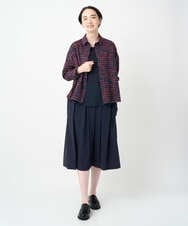 NGHJB25290 GIANNI LO GIUDICE(ジャンニ ロ ジュディチェ) [洗える・日本製]ナイロンライトクロスストレッチスカート ネイビー