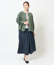 NGHJD16330 GIANNI LO GIUDICE(ジャンニ ロ ジュディチェ) [洗える]レジメンストライプスカート ブラウン