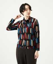 NGKAD02230 GIANNI LO GIUDICE(ジャンニ ロ ジュディチェ) [洗える・日本製]Tenリバースティックプリントカットソー レッド