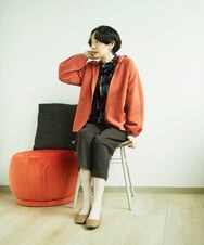 NGKAD02230 GIANNI LO GIUDICE(ジャンニ ロ ジュディチェ) [洗える・日本製]Tenリバースティックプリントカットソー レッド