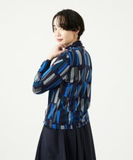 NGKAD02230 GIANNI LO GIUDICE(ジャンニ ロ ジュディチェ) [洗える・日本製]Tenリバースティックプリントカットソー ブルー
