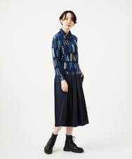 NGKAD02230 GIANNI LO GIUDICE(ジャンニ ロ ジュディチェ) [洗える・日本製]Tenリバースティックプリントカットソー ブルー