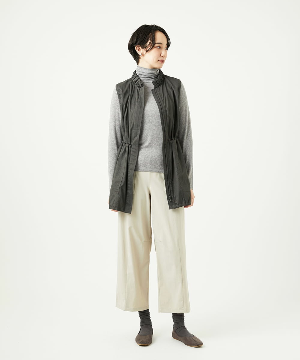NGKAF10110 GIANNI LO GIUDICE(ジャンニ ロ ジュディチェ) [洗える]テンセルウールガーゼフライスカットソー グレー