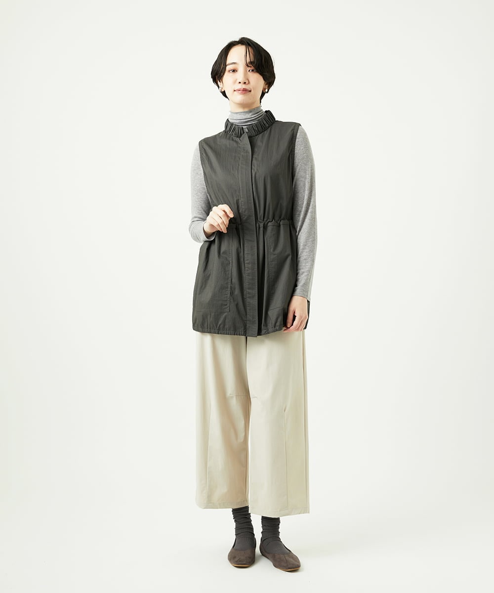 NGKAF10110 GIANNI LO GIUDICE(ジャンニ ロ ジュディチェ) [洗える]テンセルウールガーゼフライスカットソー グレー