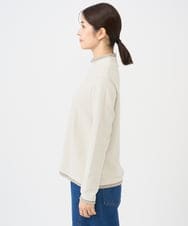 NGKAF13170 GIANNI LO GIUDICE(ジャンニ ロ ジュディチェ) [洗える・日本製]ハイネックコットンウェーブリバーカットソー ベージュ