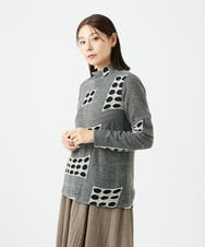NGKAF17250 GIANNI LO GIUDICE(ジャンニ ロ ジュディチェ) [日本製]バースト水玉カットソー グレー
