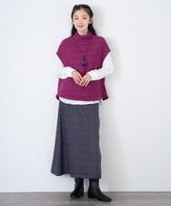 NGKAH42180 GIANNI LO GIUDICE(ジャンニ ロ ジュディチェ) [日本製]リップルジャガードベスト パープル
