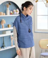 NGKAH42180 GIANNI LO GIUDICE(ジャンニ ロ ジュディチェ) [日本製]リップルジャガードベスト パープル