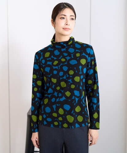 NGKCF51230 GIANNI LO GIUDICE [洗える・日本製]テンセルリバードットプリントカットソー