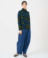 NGKCF51230 GIANNI LO GIUDICE(ジャンニ ロ ジュディチェ) [洗える・日本製]テンセルリバードットプリントカットソー ブルー