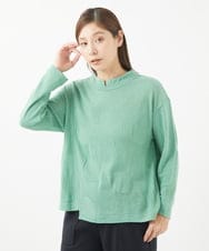 NGKEA20150 GIANNI LO GIUDICE(ジャンニ ロ ジュディチェ) [洗える・日本製]リンクスドットジャガードカットソー グリーン