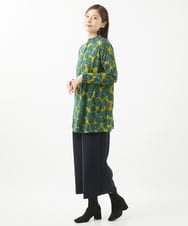 NGKEC22210 GIANNI LO GIUDICE(ジャンニ ロ ジュディチェ) [洗える・日本製]ウールガーゼ天竺チョコパイカットソー マスタード×グリーン