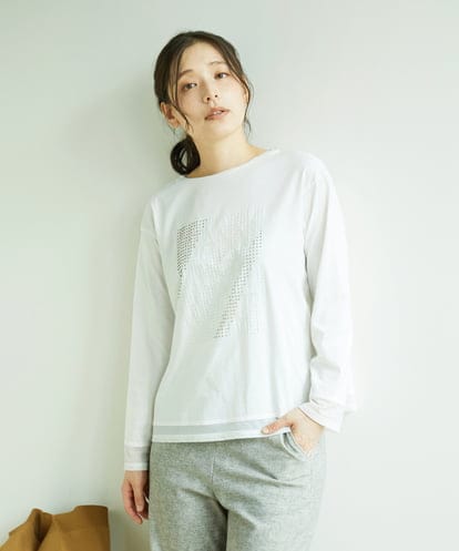 NGKED03200 GIANNI LO GIUDICE [洗える・日本製]ロゴカットソー