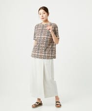 NGKHA01170 GIANNI LO GIUDICE(ジャンニ ロ ジュディチェ) [接触冷感・洗える]ジオメトリックプリントカットソープルオーバー オレンジ