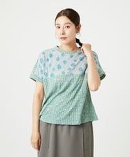NGKHA11210 GIANNI LO GIUDICE(ジャンニ ロ ジュディチェ) [洗える・日本製]麻混ドットワッシャージャガードカットソープルオーバー ライトグレー
