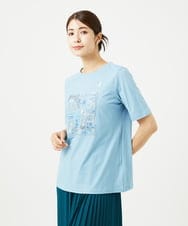 NGKHC06190 GIANNI LO GIUDICE(ジャンニ ロ ジュディチェ) [接触冷感・洗える・日本製]クールローレルスカイコット刺繍カットソー ライトブルー