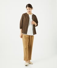 NGKHC06190 GIANNI LO GIUDICE(ジャンニ ロ ジュディチェ) [接触冷感・洗える・日本製]クールローレルスカイコット刺繍カットソー ホワイト