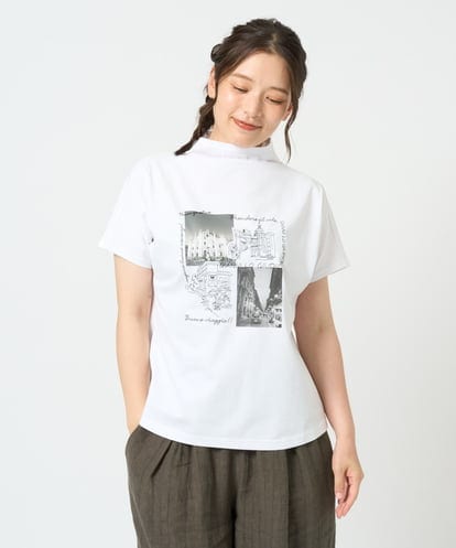 NGKHD01150 GIANNI LO GIUDICE [洗える]天竺フォトプリントTシャツ