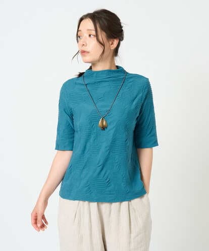 NGKHD68150 GIANNI LO GIUDICE [洗える・日本製]ドットタックハイネックカットソー