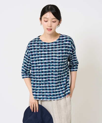 NGKHE60230 GIANNI LO GIUDICE [洗える・日本製]イレギュラードットプリントカットソー