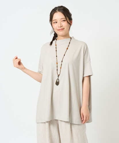 NGKHF27170 GIANNI LO GIUDICE [洗える・日本製]クールローレルスカイコットドルマンTシャツ