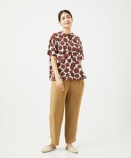 NGKJB02200 GIANNI LO GIUDICE(ジャンニ ロ ジュディチェ) [接触冷感・洗える・日本製]ドットサークルプリントカットソー ブラウン