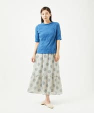 NGKJB11160 GIANNI LO GIUDICE(ジャンニ ロ ジュディチェ) [洗える・日本製]キャッチワッシャーカットソー ブルー