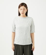 NGKJB11160 GIANNI LO GIUDICE(ジャンニ ロ ジュディチェ) [洗える・日本製]キャッチワッシャーカットソー ライトグレー