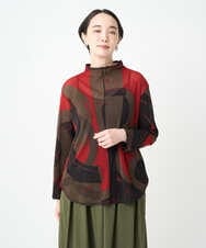 NGKJB21290 GIANNI LO GIUDICE(ジャンニ ロ ジュディチェ) [洗える・日本製]サモーラチュールビッグサークルチュニック レッド