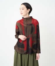 NGKJB21290 GIANNI LO GIUDICE(ジャンニ ロ ジュディチェ) [洗える・日本製]サモーラチュールビッグサークルチュニック レッド