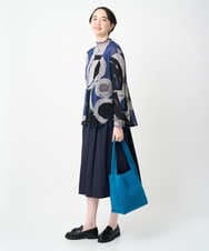 NGKJB21290 GIANNI LO GIUDICE(ジャンニ ロ ジュディチェ) [洗える・日本製]サモーラチュールビッグサークルチュニック ブルー