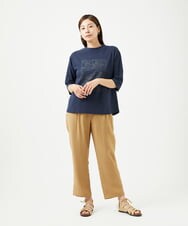 NGKJC08180 GIANNI LO GIUDICE(ジャンニ ロ ジュディチェ) [洗える・日本製]エココットンカットソー ネイビー
