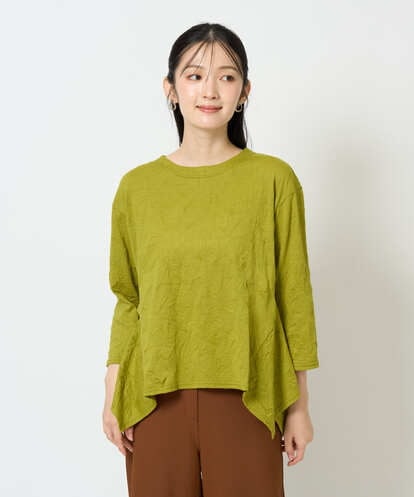 NGKJD11230 GIANNI LO GIUDICE [洗える・日本製]キャッチワッシャーイレヘムカットソー